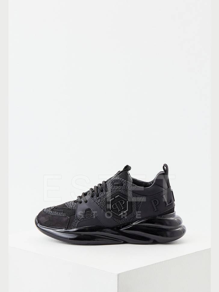Кроссовки Philipp Plein Runner Mix Materials Plein Hurricane Черные