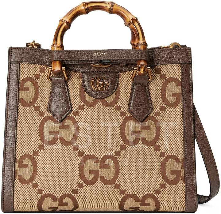Сумка Gucci Diana Jumbo Gg Коричневая