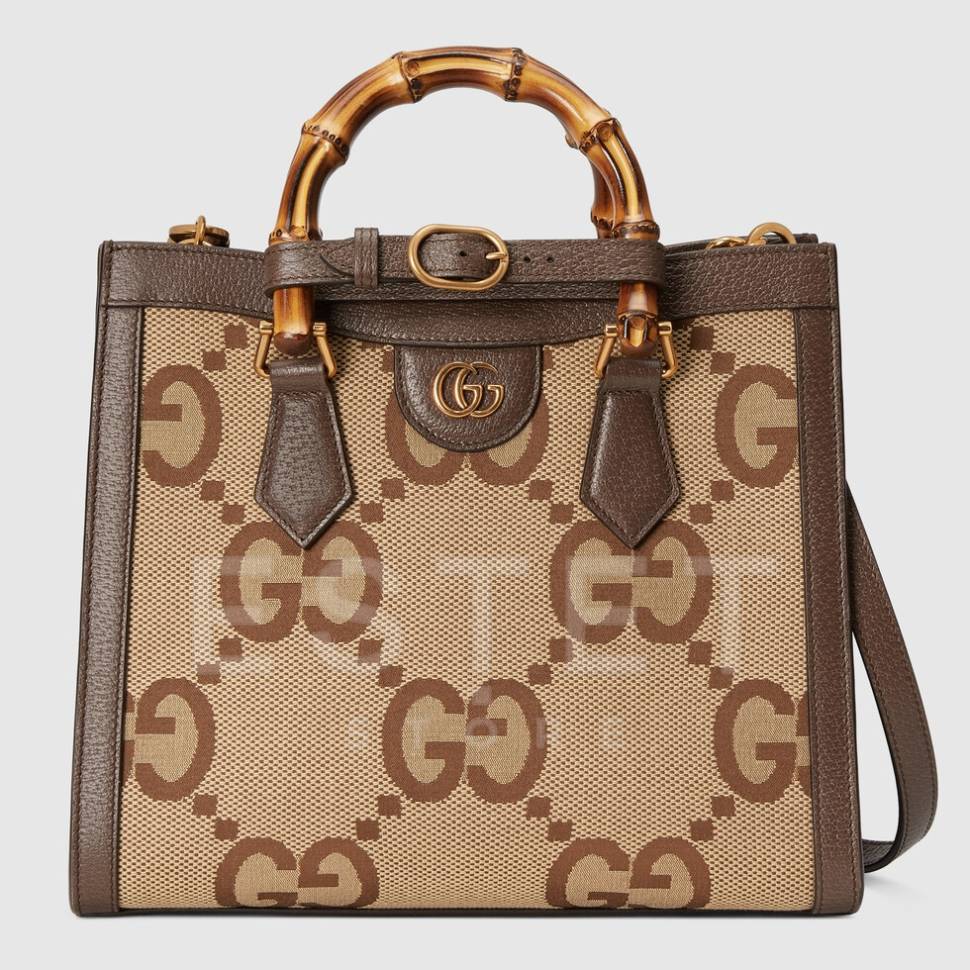 Сумка Gucci Diana Jumbo Gg Коричневая