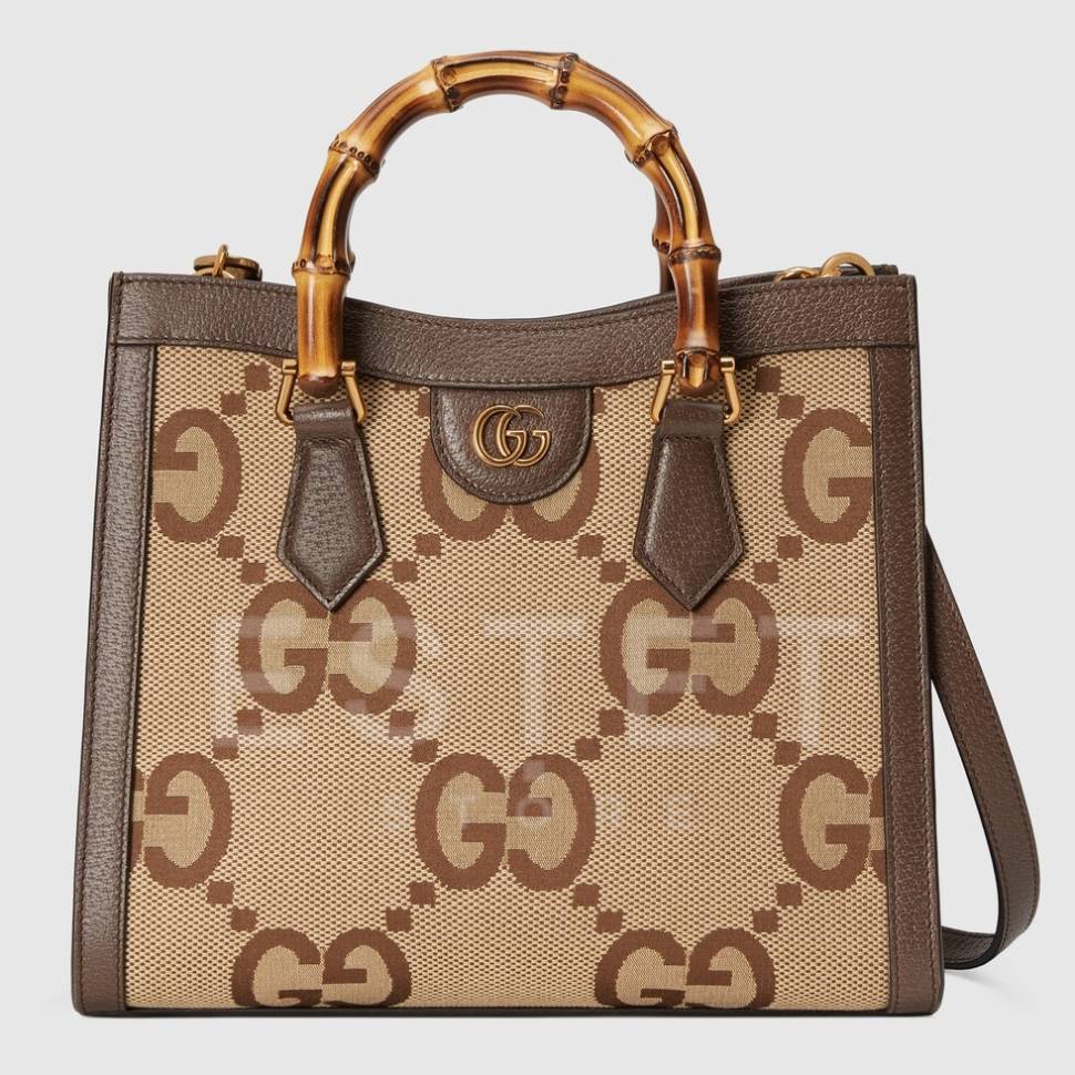Сумка Gucci Diana Jumbo Gg Коричневая