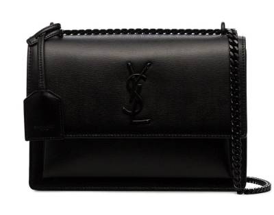 Сумка Saint Laurent Sunset Monogram Medium Черная