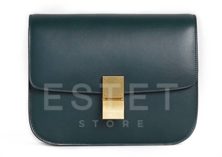 Сумка Celine Medium Classic Bag In Box Темно-зеленая