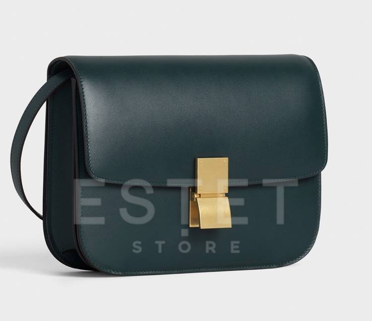 Сумка Celine Medium Classic Bag In Box Темно-зеленая