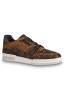 Кроссовки Louis Vuitton Lv Trainer Темно-коричневые
