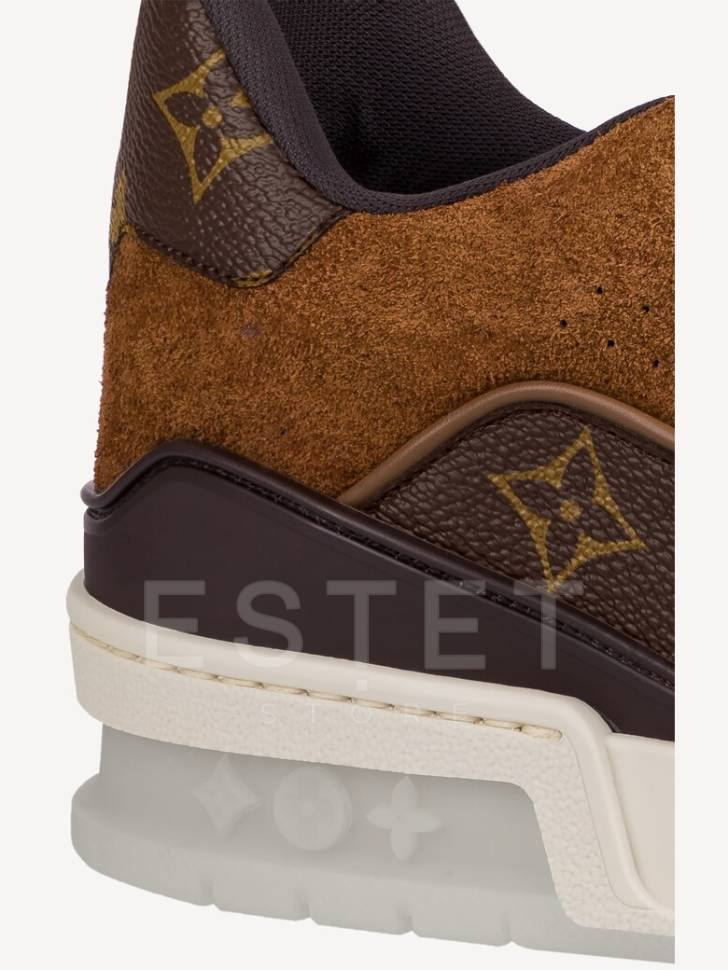 Кроссовки Louis Vuitton Lv Trainer Темно-коричневые