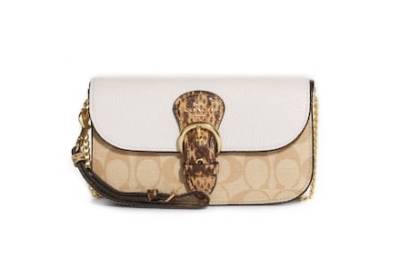 Сумка Coach Kleo Бежевая