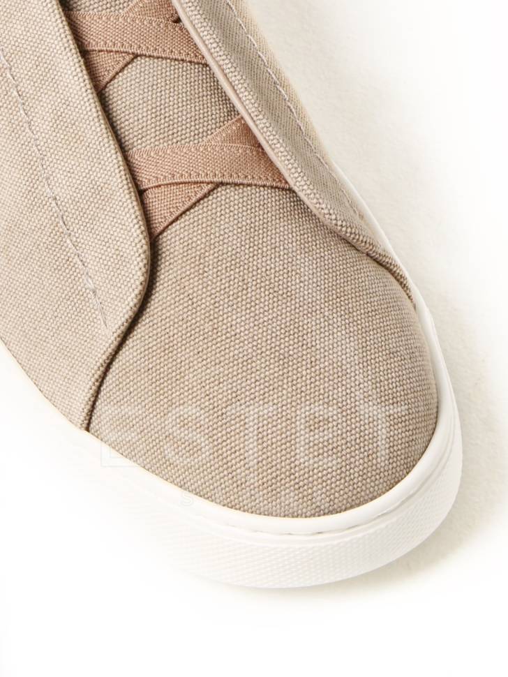 Кеды Zegna Triple Stitch Бежевые
