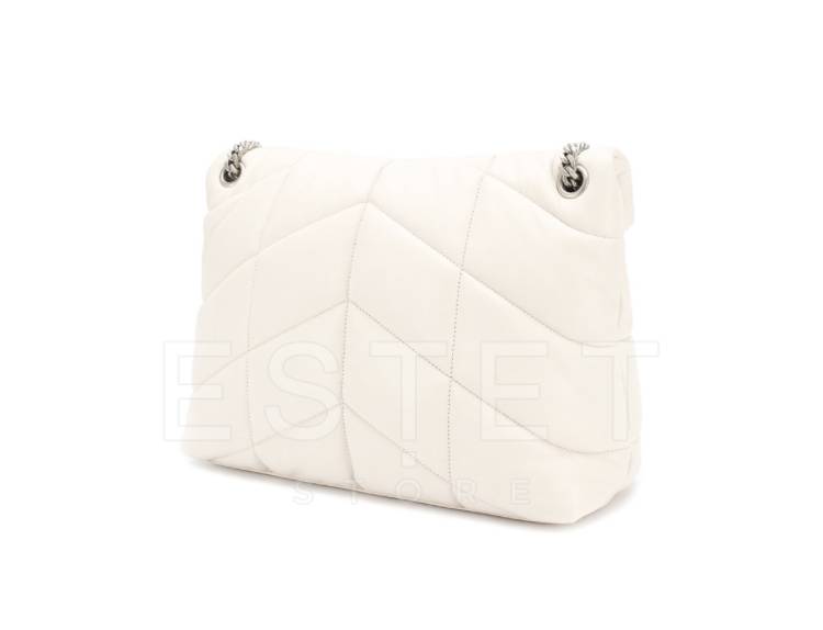 Сумка Saint Laurent Puffer Loulou Medium Белая
