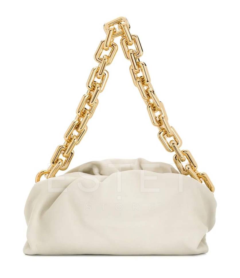 Сумка Bottega Veneta The Chain Pouch Белая