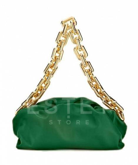 Сумка Bottega Veneta The Chain Pouch Зеленая