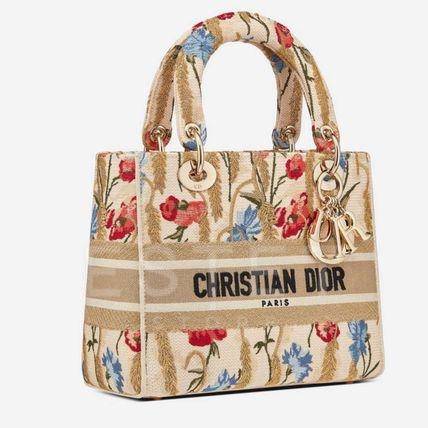 Сумка Dior Lady D-lite Бежевая