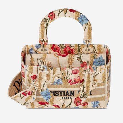 Сумка Dior Lady D-lite Бежевая