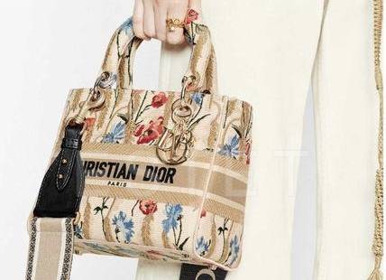Сумка Dior Lady D-lite Бежевая