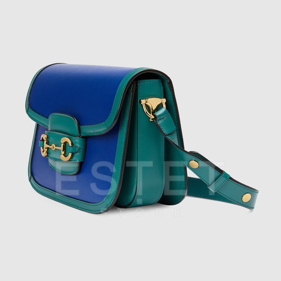 Сумка Gucci Horsebit 1955 Бирюзовая