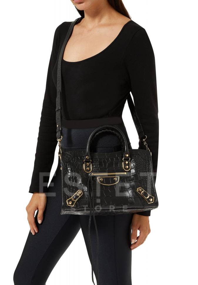 Сумка Balenciaga Metallic Edge Черная