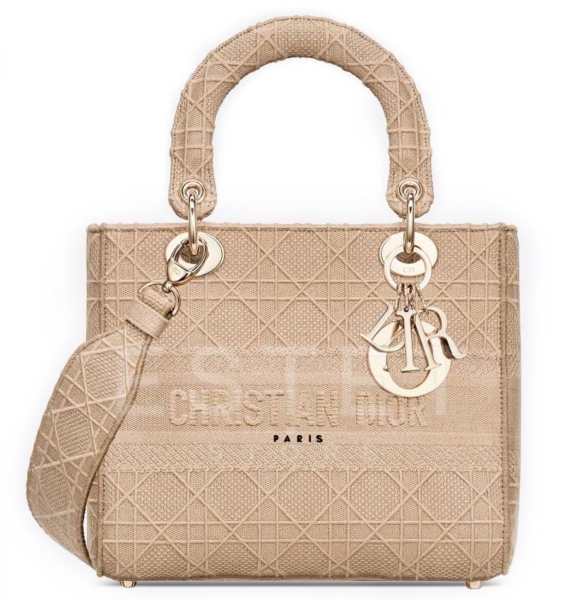 Сумка Dior Lady D-lite Бежевая