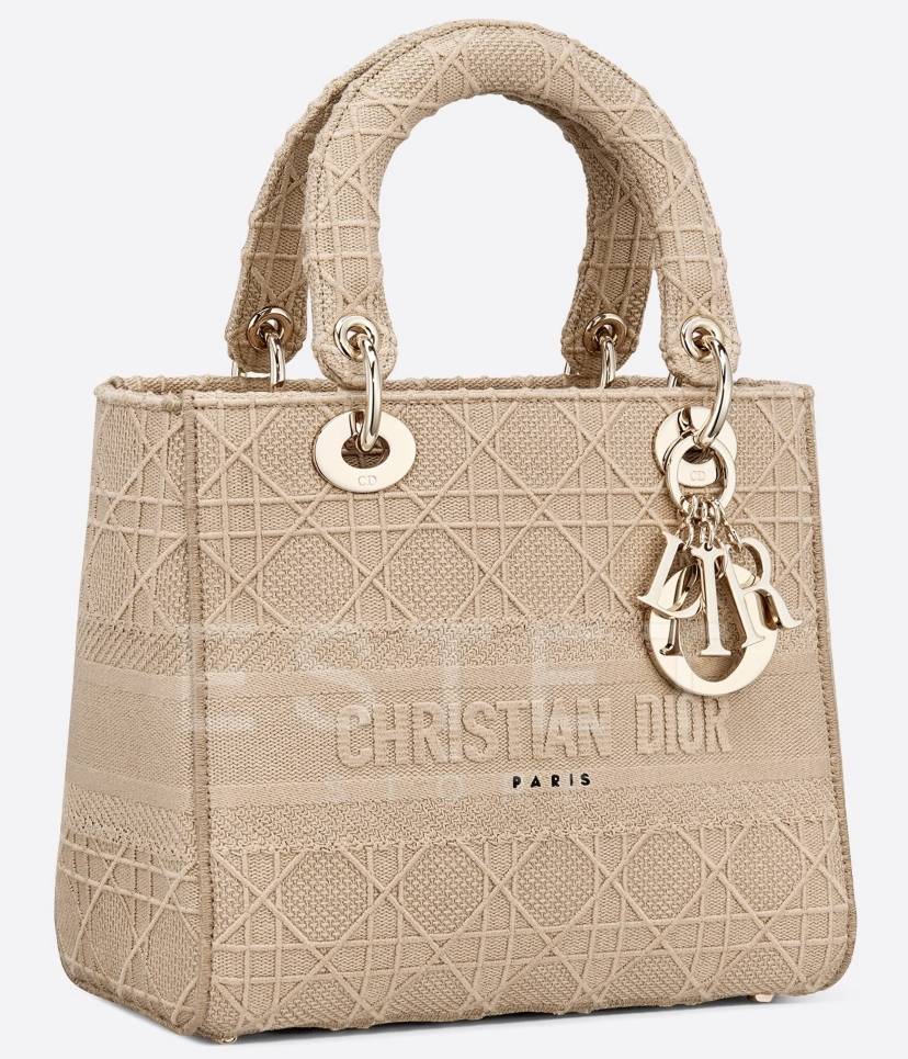 Сумка Dior Lady D-lite Бежевая