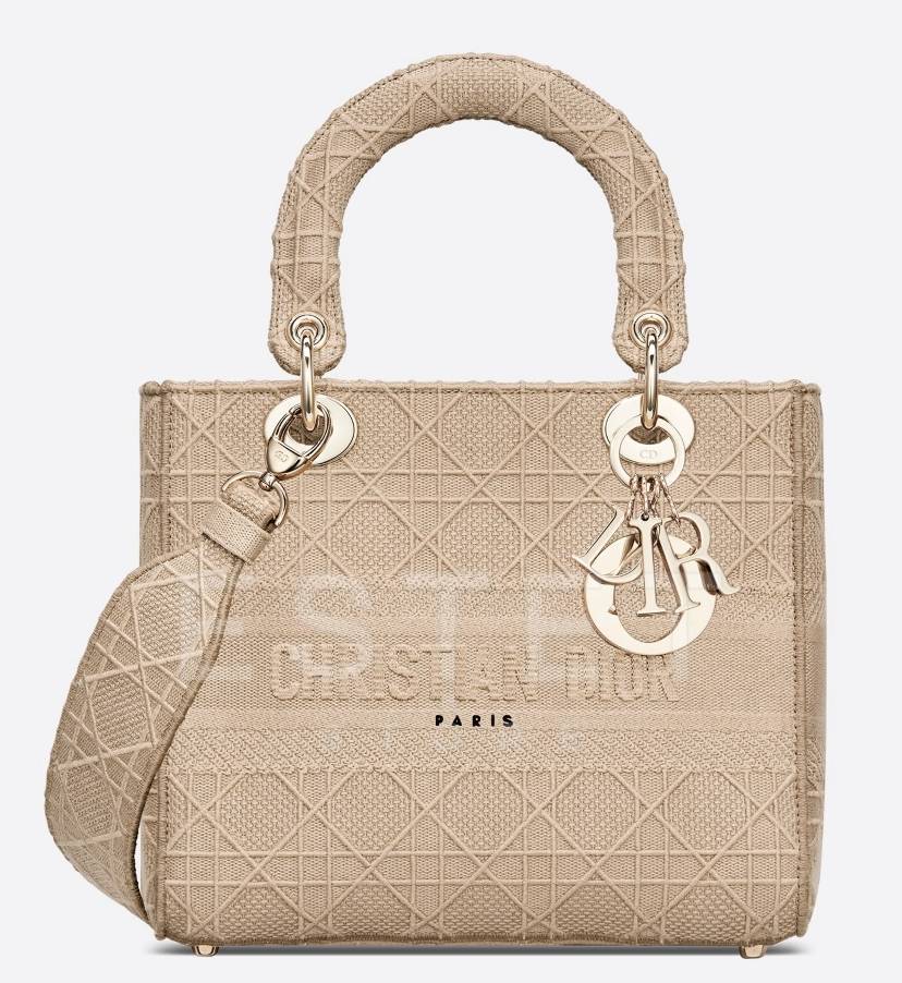 Сумка Dior Lady D-lite Бежевая