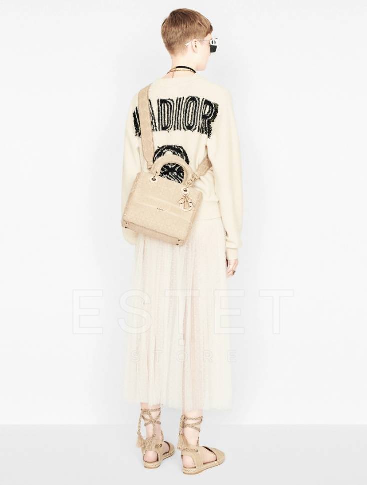 Сумка Dior Lady D-lite Бежевая