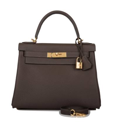 Сумка Hermes Herm Темно-коричневая
