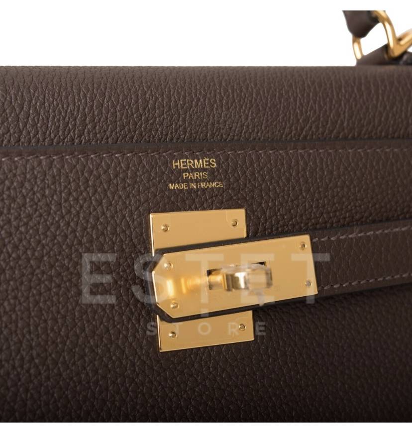 Сумка Hermes Herm Темно-коричневая