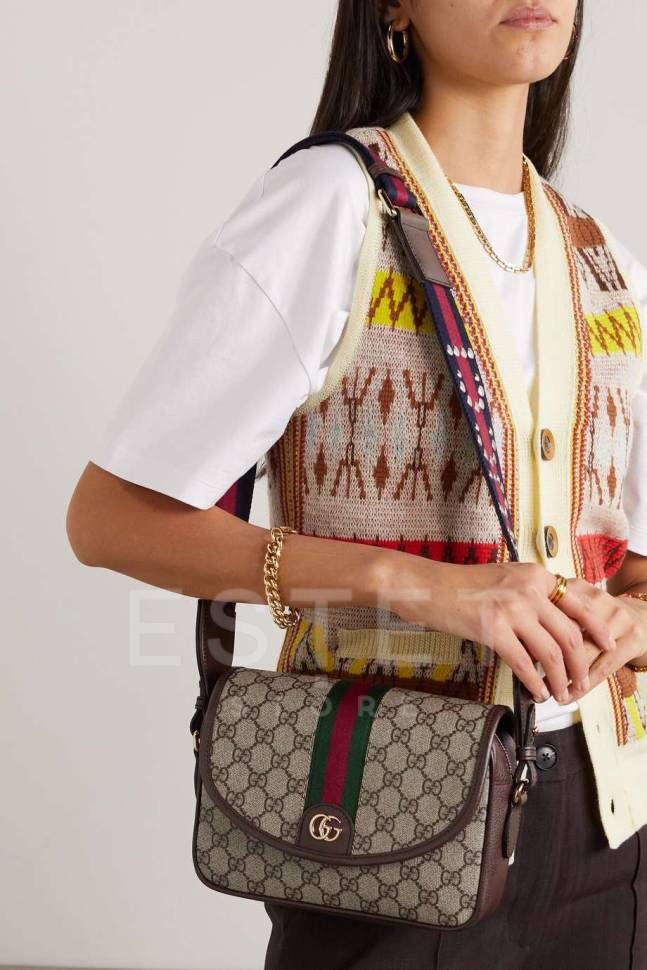 Сумка Gucci Ophidia Gg Бежевая