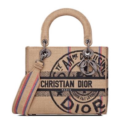 Сумка Dior Lady D-lite Бежевая