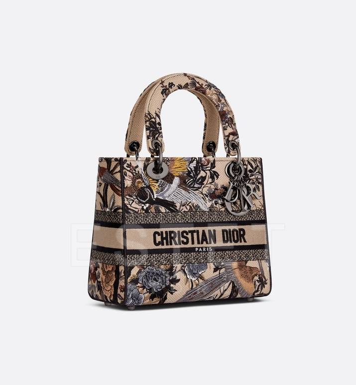 Сумка Dior Lady D-lite Бежевая