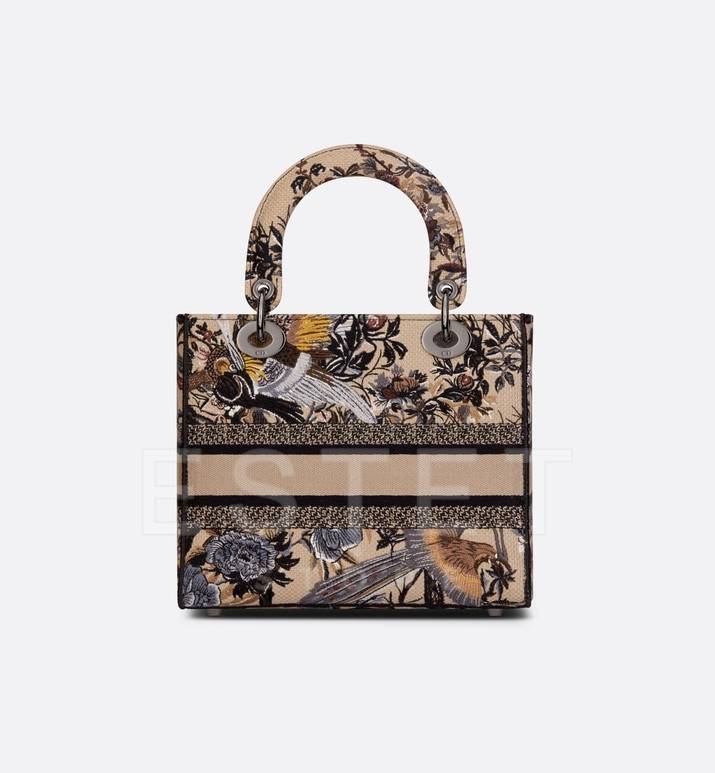 Сумка Dior Lady D-lite Бежевая