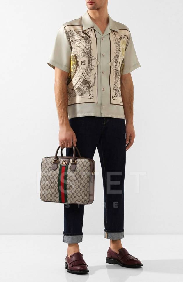 Сумка Gucci Ophidia Gg Бежевая