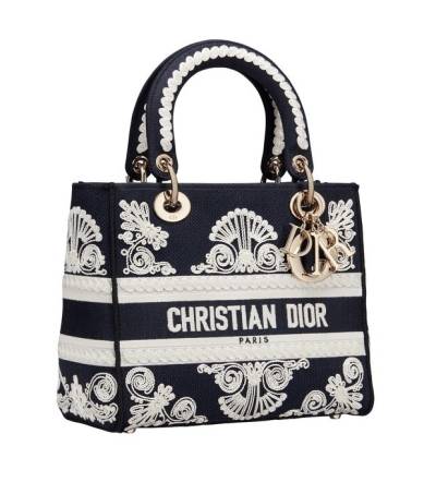 Сумка Dior Lady D-lite Темно-синяя