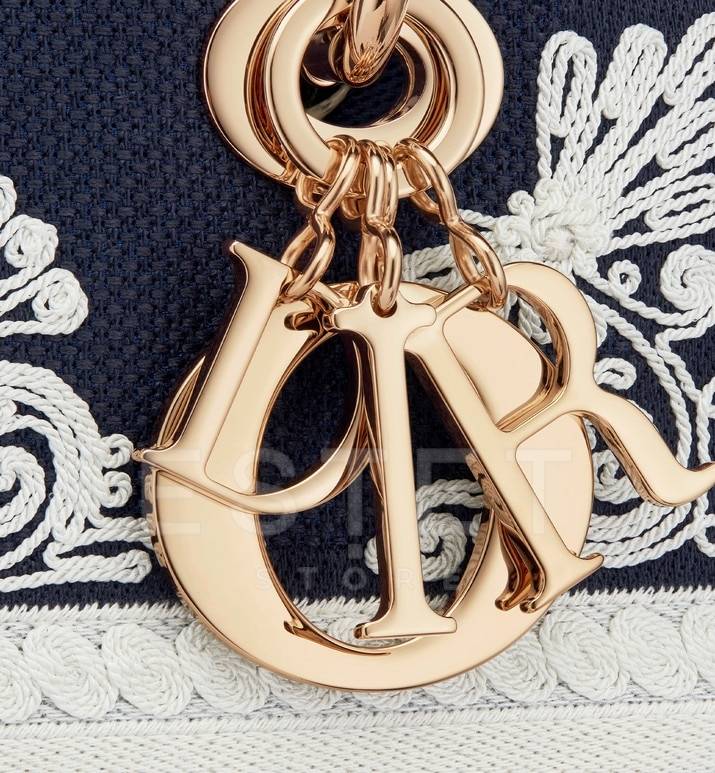Сумка Dior Lady D-lite Темно-синяя