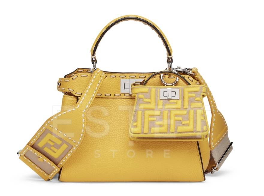Сумка Fendi Peekaboo Iconic Mini Желтая