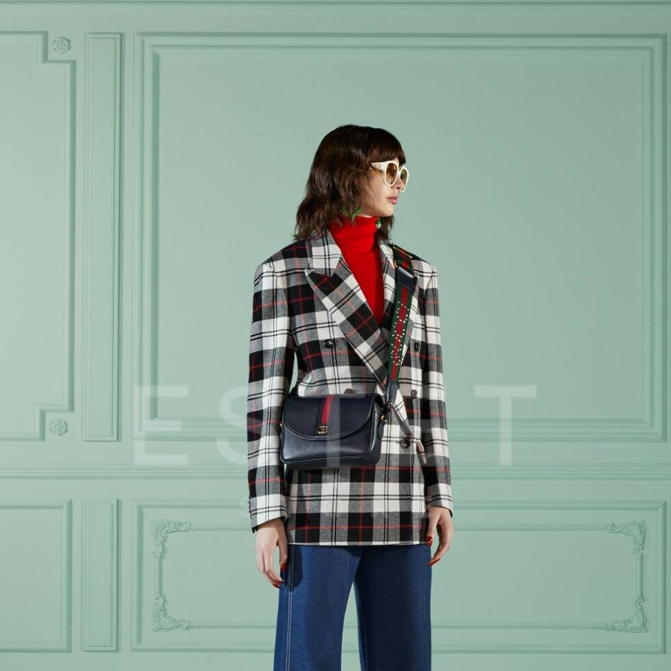 Сумка Gucci Ophidia Gg Темно-синяя