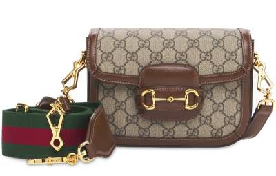 Сумка Gucci Horsebit 1955 Коричнево-бежевая