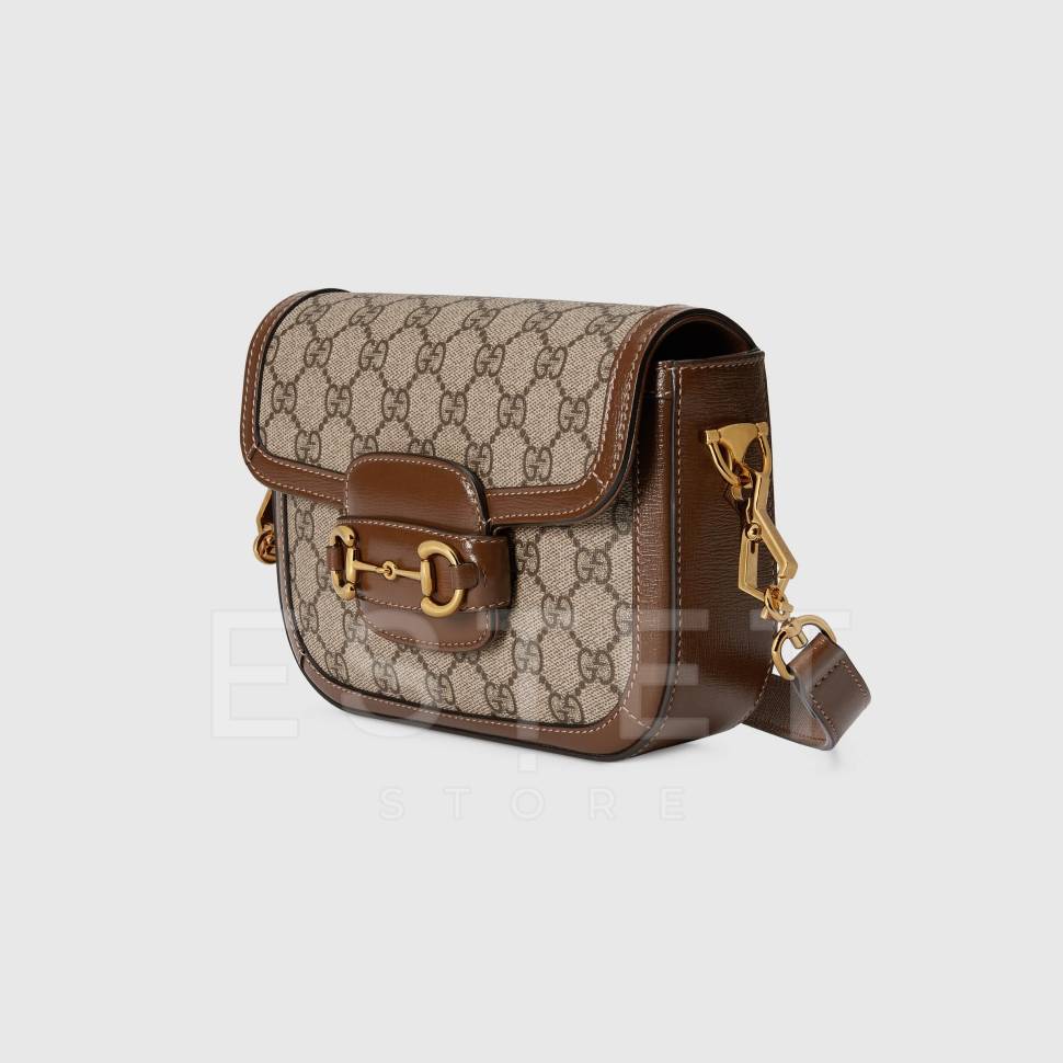 Сумка Gucci Horsebit 1955 Коричнево-бежевая