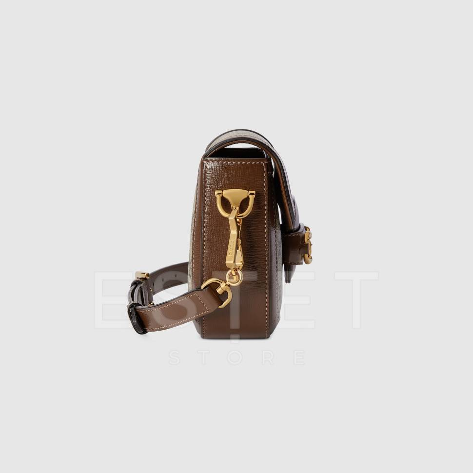 Сумка Gucci Horsebit 1955 Коричнево-бежевая