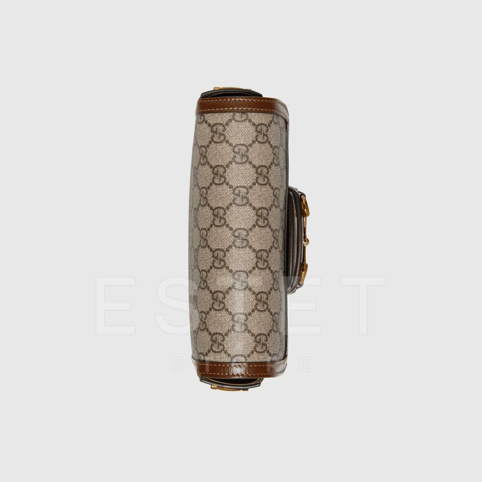 Сумка Gucci Horsebit 1955 Коричнево-бежевая