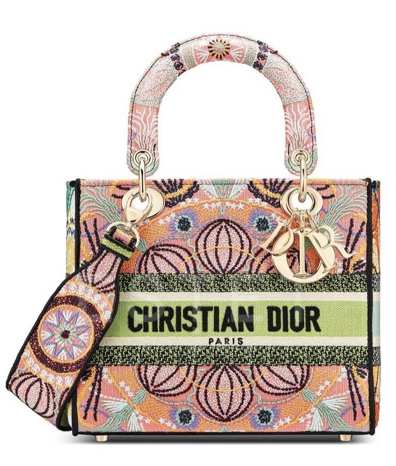Сумка Dior Lady D-lite Medium Розовая