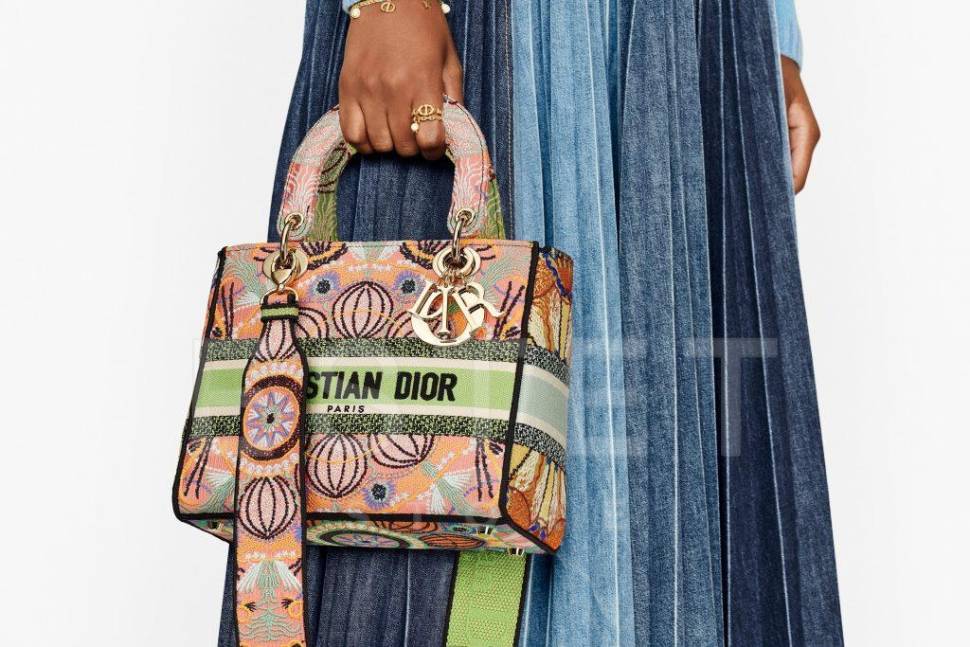 Сумка Dior Lady D-lite Medium Розовая