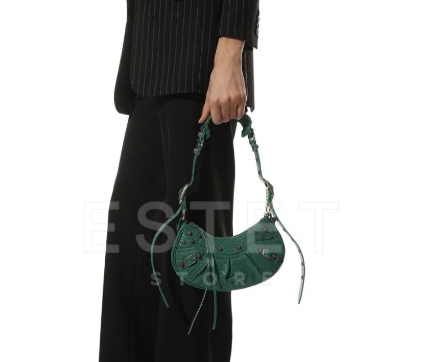 Сумка Balenciaga Cagole Xs Темно-зеленая