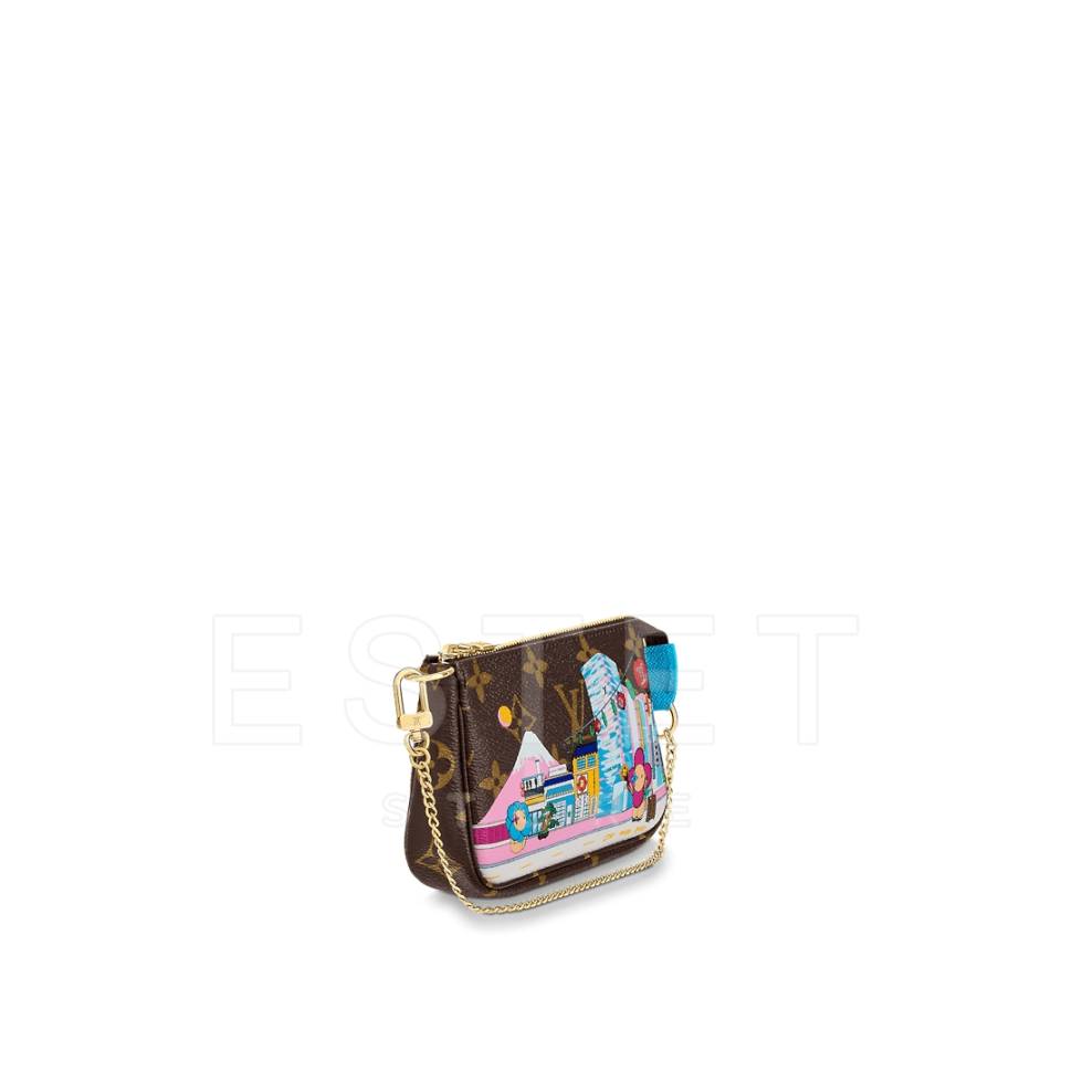 Сумка Louis Vuitton Mini Pochette Accessoires Коричневая