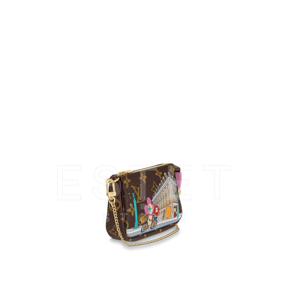Сумка Louis Vuitton Mini Pochette Accessoires Коричневая