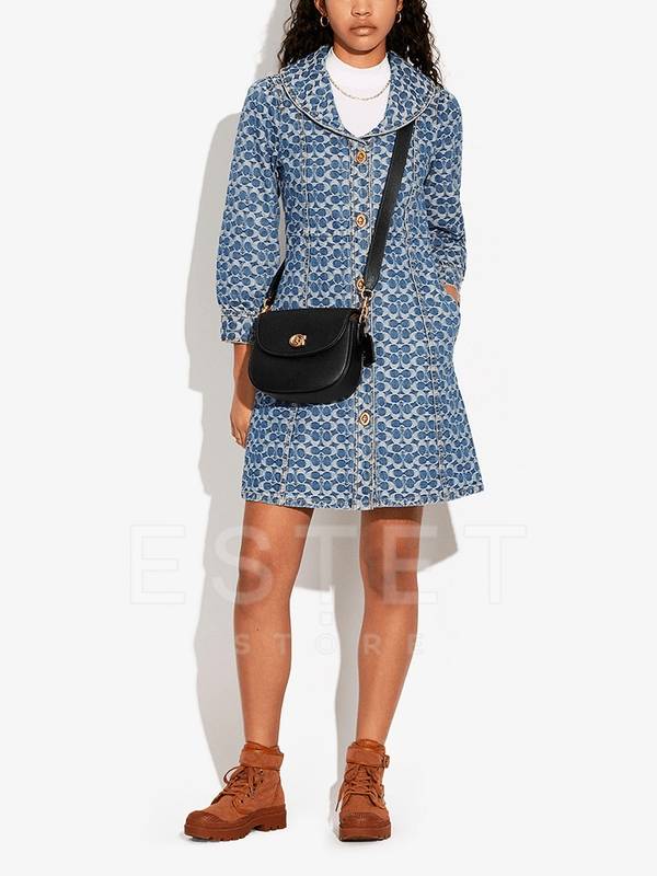 Сумка Coach Willow Saddle Черная