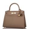 Сумка Hermes Kelly Sellier 28 Etoupe Epsom Темно-коричневая