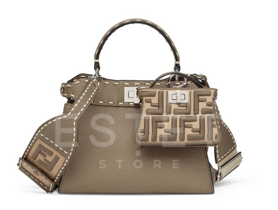 Сумка Fendi Peekaboo Iconic Mini Темно-серая