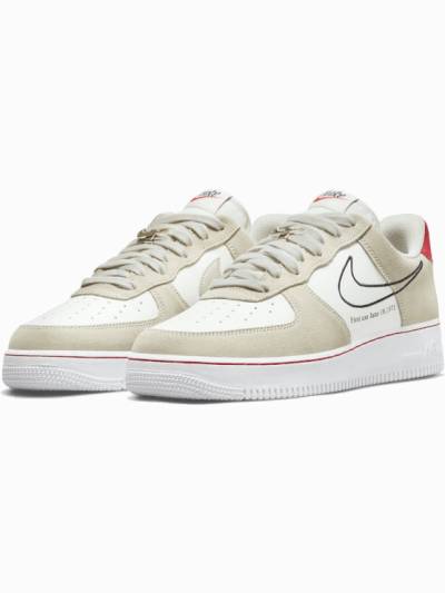 Кроссовки Nike Air Force 1 Low First Use Light Sail Red Светло-серые