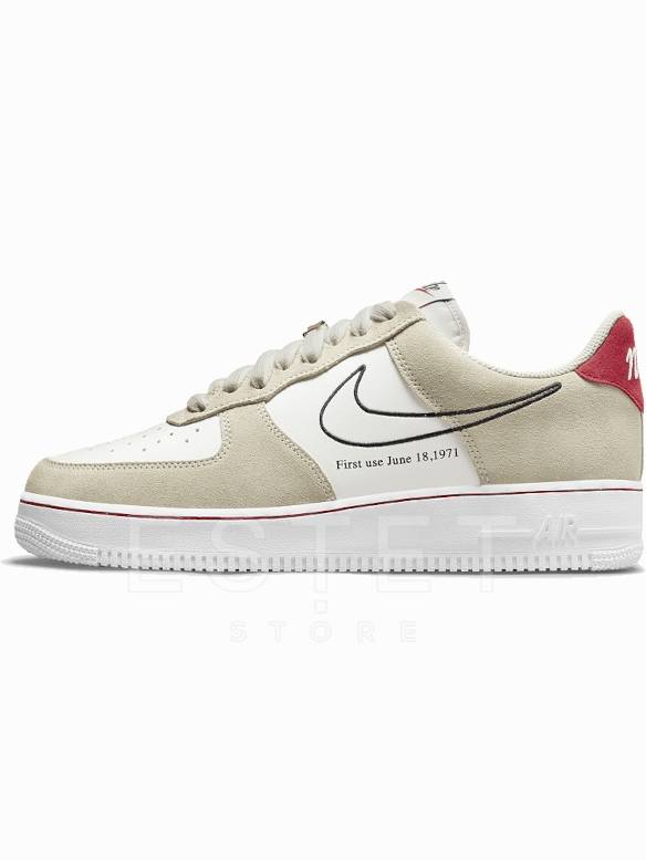 Кроссовки Nike Air Force 1 Low First Use Light Sail Red Светло-серые