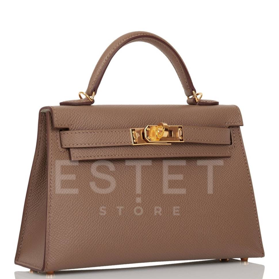 Сумка Hermes Kelly Sellier 20 Etoupe Светло-коричневая