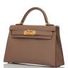 Сумка Hermes Kelly Sellier 20 Etoupe Светло-коричневая